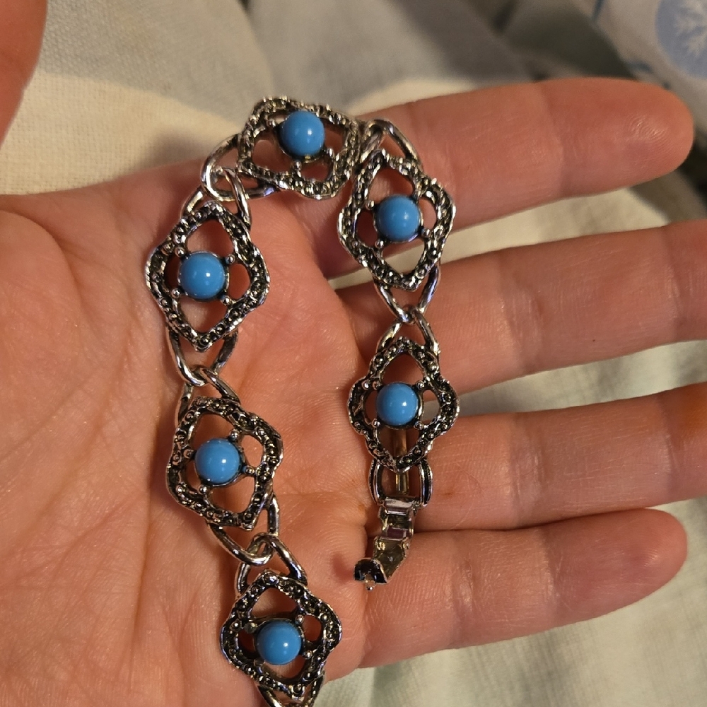 Silver and Turquoise Bracelet